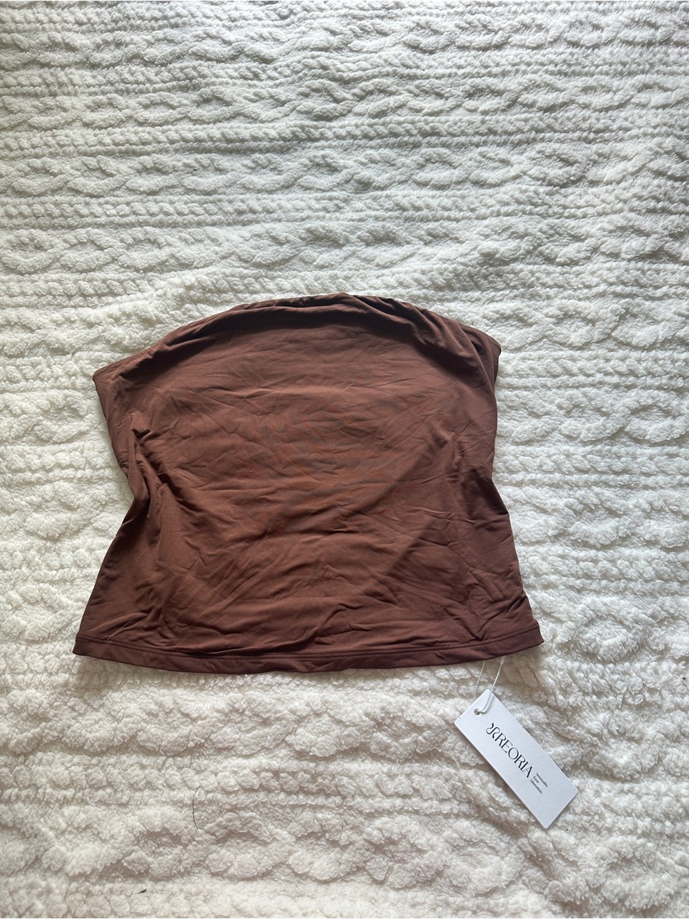 Brown Strapless Tube Top